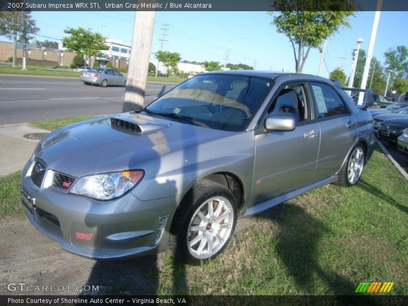 Urban Gray Metallic / Blue Alcantara 2007 Subaru Impreza WRX STi