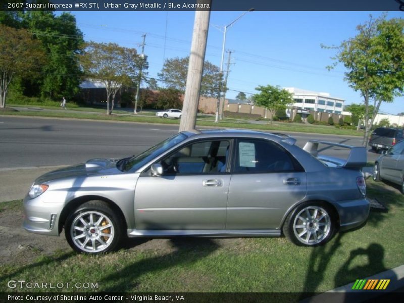 Urban Gray Metallic / Blue Alcantara 2007 Subaru Impreza WRX STi