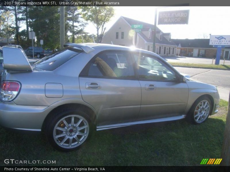 Urban Gray Metallic / Blue Alcantara 2007 Subaru Impreza WRX STi