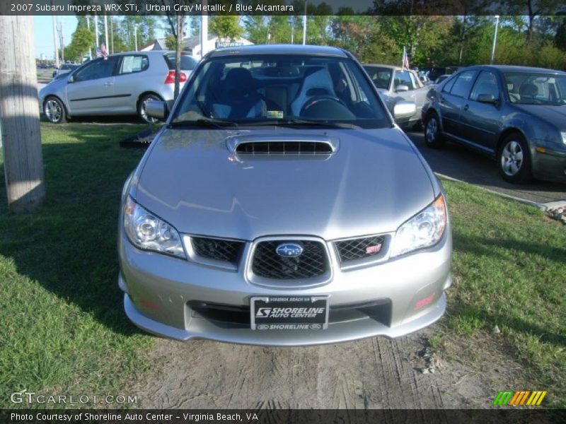 Urban Gray Metallic / Blue Alcantara 2007 Subaru Impreza WRX STi