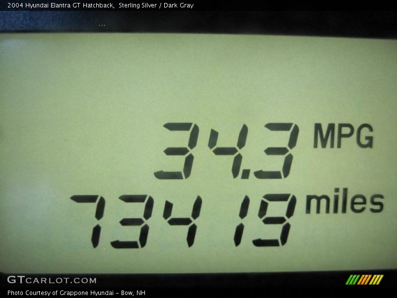 Sterling Silver / Dark Gray 2004 Hyundai Elantra GT Hatchback