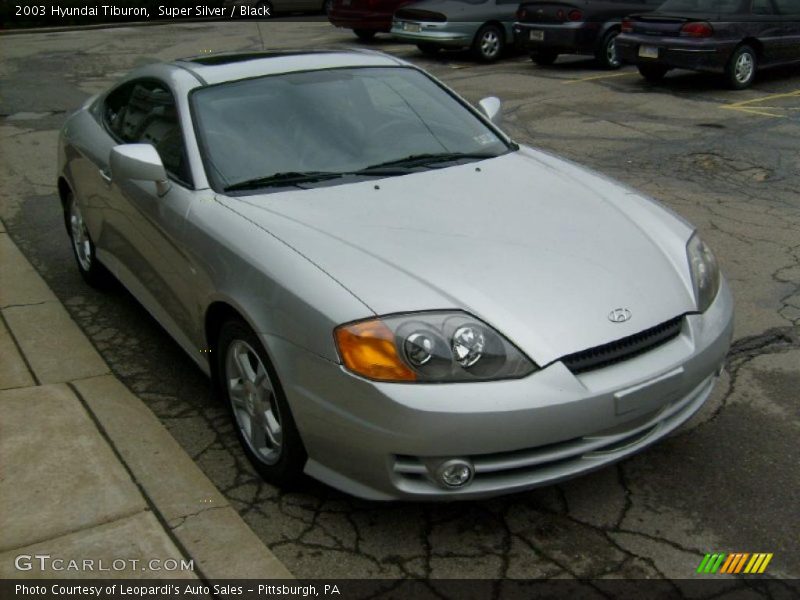 Super Silver / Black 2003 Hyundai Tiburon