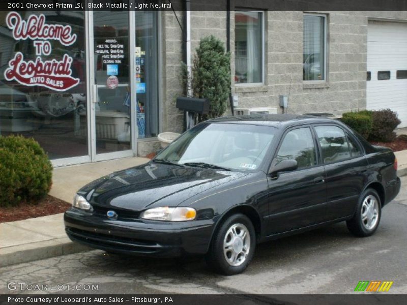 Black Metallic / Light Neutral 2001 Chevrolet Prizm LSi