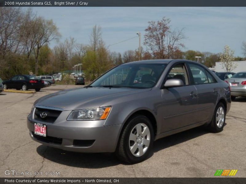 Bright Silver / Gray 2008 Hyundai Sonata GLS