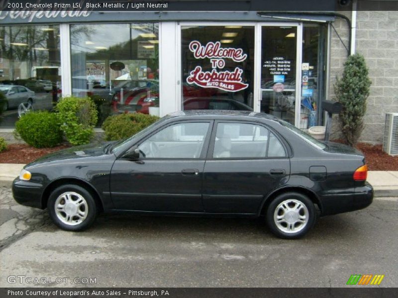 Black Metallic / Light Neutral 2001 Chevrolet Prizm LSi