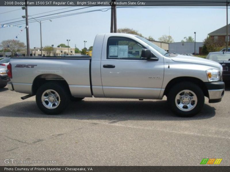 Bright Silver Metallic / Medium Slate Gray 2008 Dodge Ram 1500 SXT Regular Cab