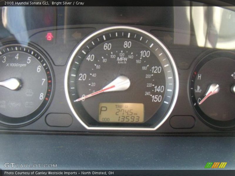 Bright Silver / Gray 2008 Hyundai Sonata GLS