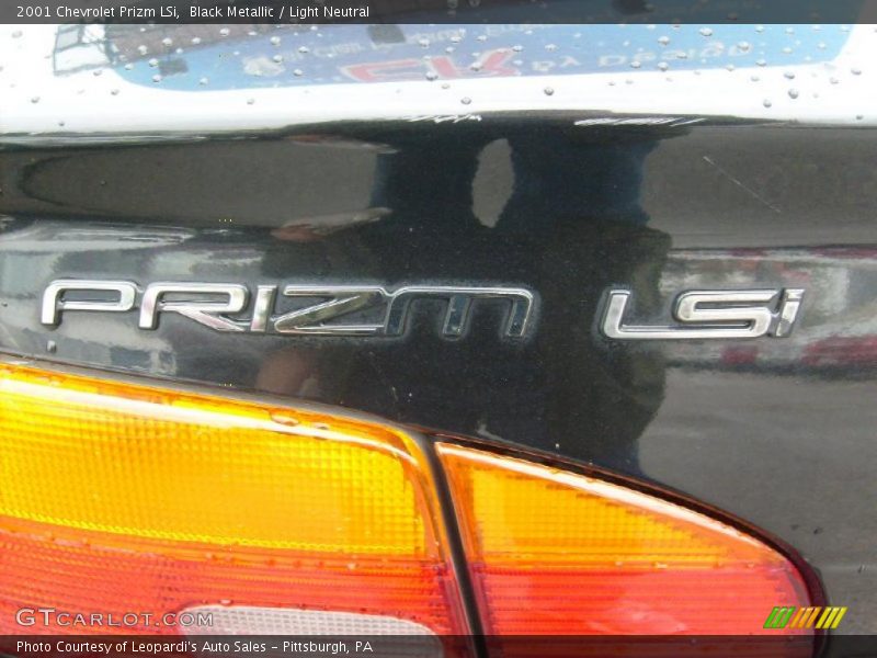 Black Metallic / Light Neutral 2001 Chevrolet Prizm LSi