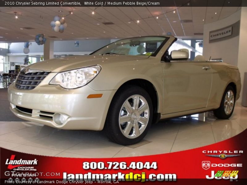 White Gold / Medium Pebble Beige/Cream 2010 Chrysler Sebring Limited Convertible