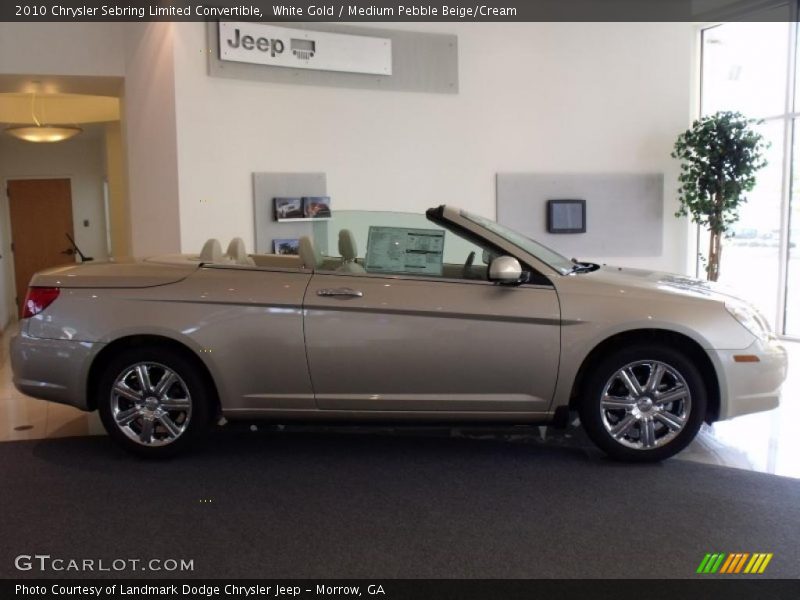 White Gold / Medium Pebble Beige/Cream 2010 Chrysler Sebring Limited Convertible