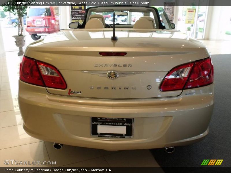 White Gold / Medium Pebble Beige/Cream 2010 Chrysler Sebring Limited Convertible