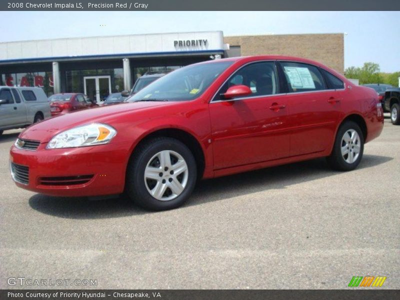 Precision Red / Gray 2008 Chevrolet Impala LS