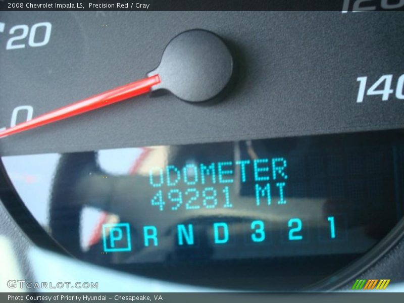 Precision Red / Gray 2008 Chevrolet Impala LS