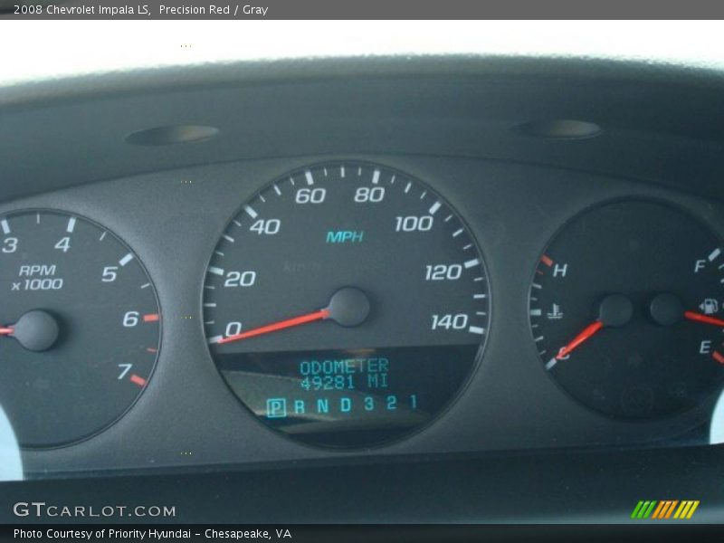 Precision Red / Gray 2008 Chevrolet Impala LS