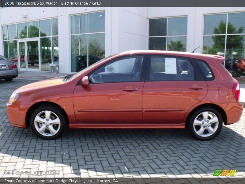 Electric Orange / Gray 2008 Kia Spectra 5 SX Wagon