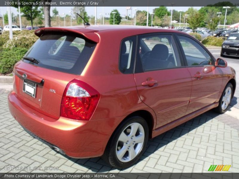 Electric Orange / Gray 2008 Kia Spectra 5 SX Wagon
