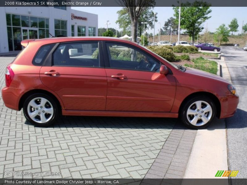 Electric Orange / Gray 2008 Kia Spectra 5 SX Wagon