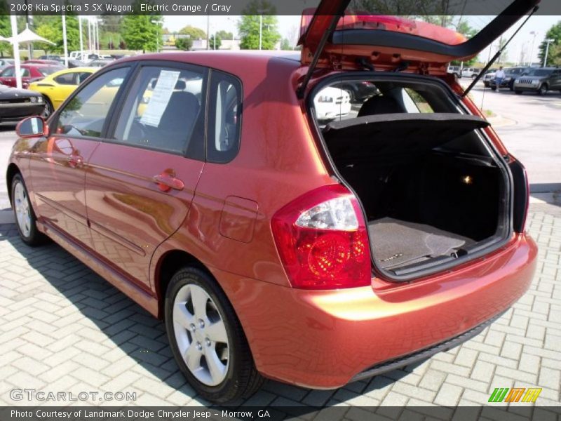 Electric Orange / Gray 2008 Kia Spectra 5 SX Wagon