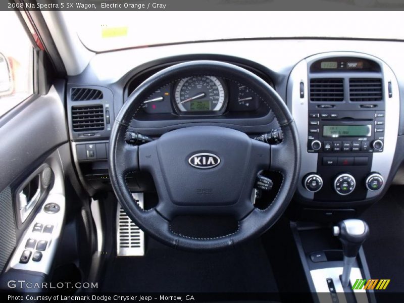 Electric Orange / Gray 2008 Kia Spectra 5 SX Wagon