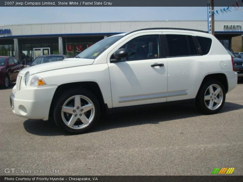 Stone White / Pastel Slate Gray 2007 Jeep Compass Limited