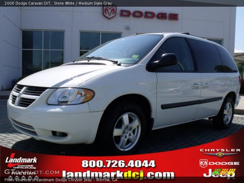 Stone White / Medium Slate Gray 2006 Dodge Caravan SXT
