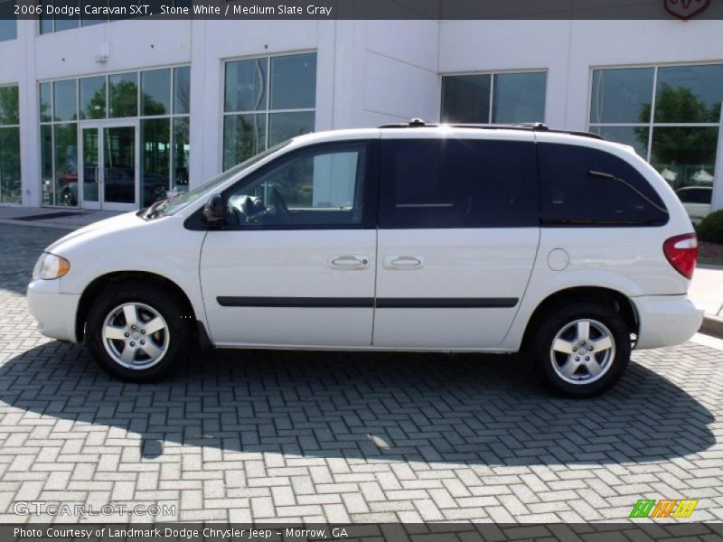Stone White / Medium Slate Gray 2006 Dodge Caravan SXT