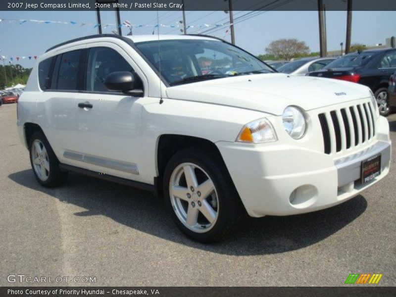 Stone White / Pastel Slate Gray 2007 Jeep Compass Limited