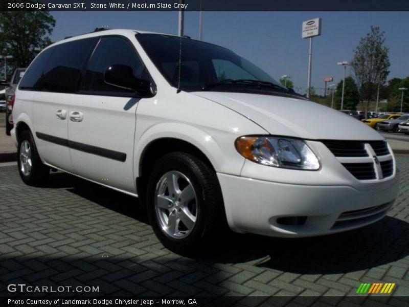 Stone White / Medium Slate Gray 2006 Dodge Caravan SXT