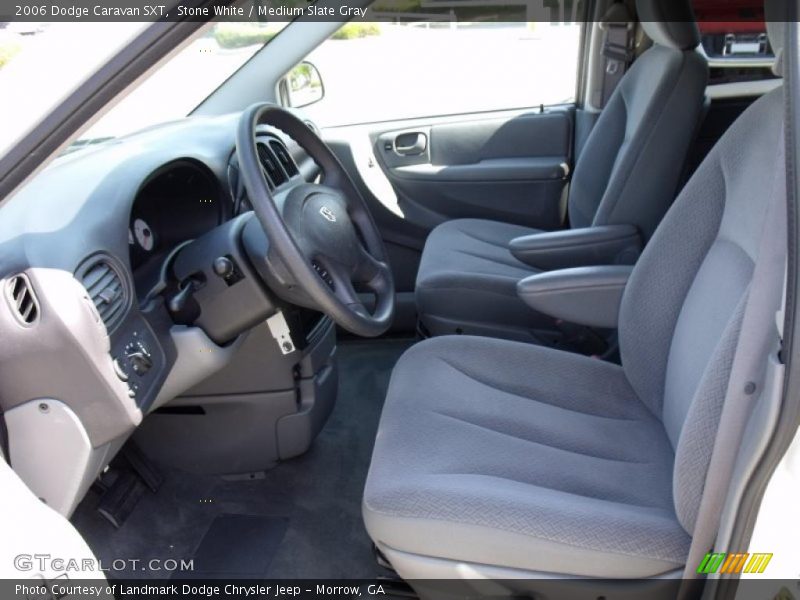 Stone White / Medium Slate Gray 2006 Dodge Caravan SXT