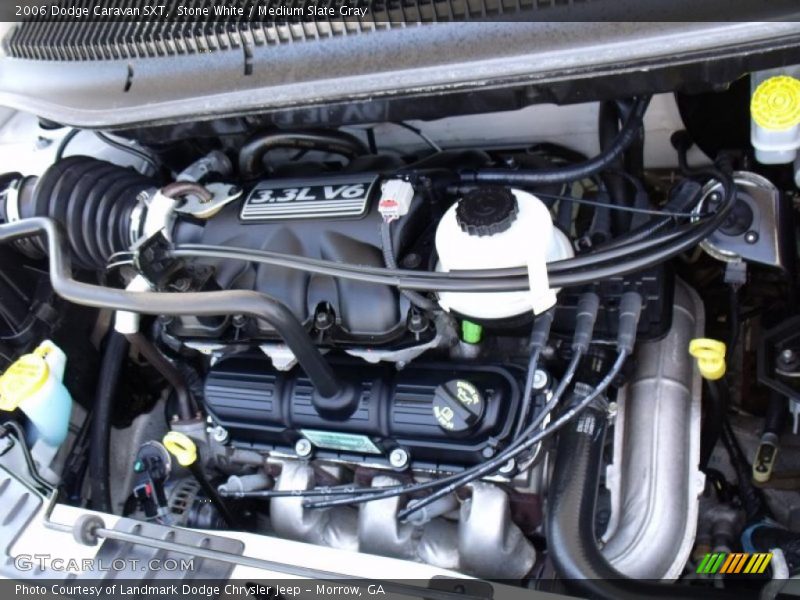 Stone White / Medium Slate Gray 2006 Dodge Caravan SXT