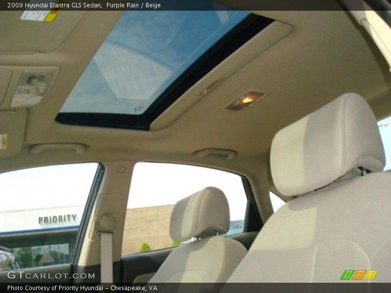 Purple Rain / Beige 2009 Hyundai Elantra GLS Sedan