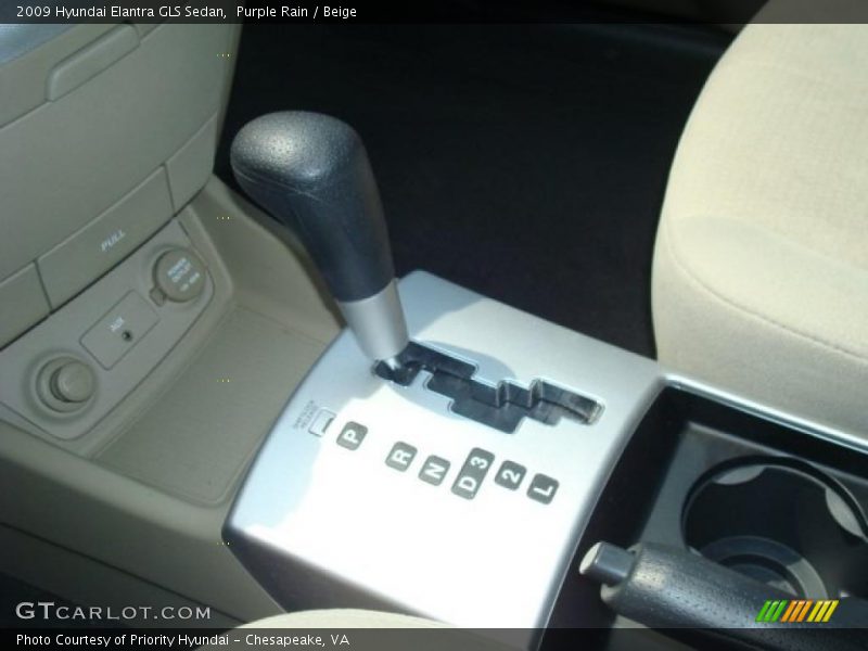 Purple Rain / Beige 2009 Hyundai Elantra GLS Sedan