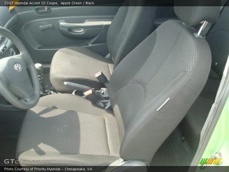 Apple Green / Black 2007 Hyundai Accent GS Coupe