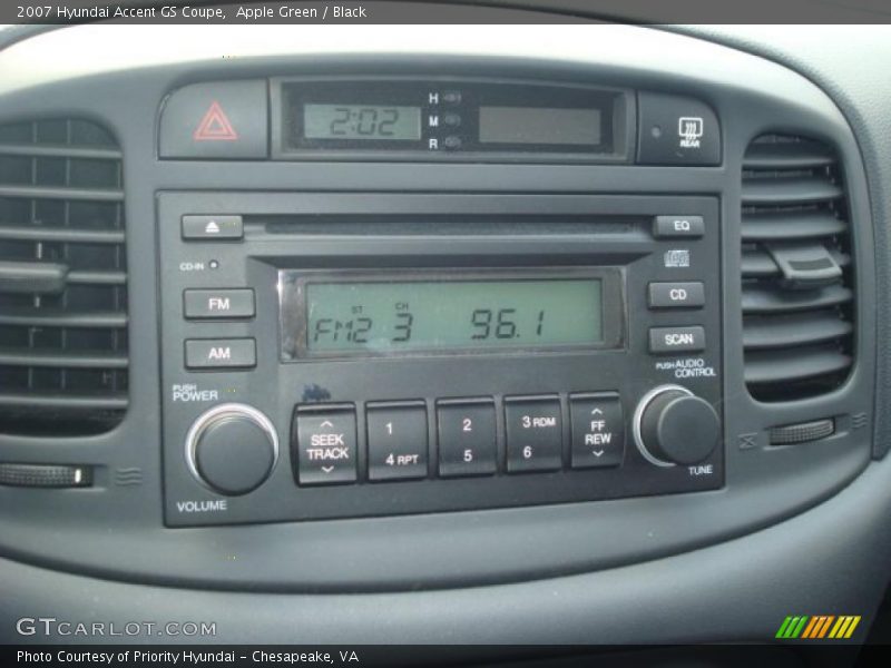 Apple Green / Black 2007 Hyundai Accent GS Coupe