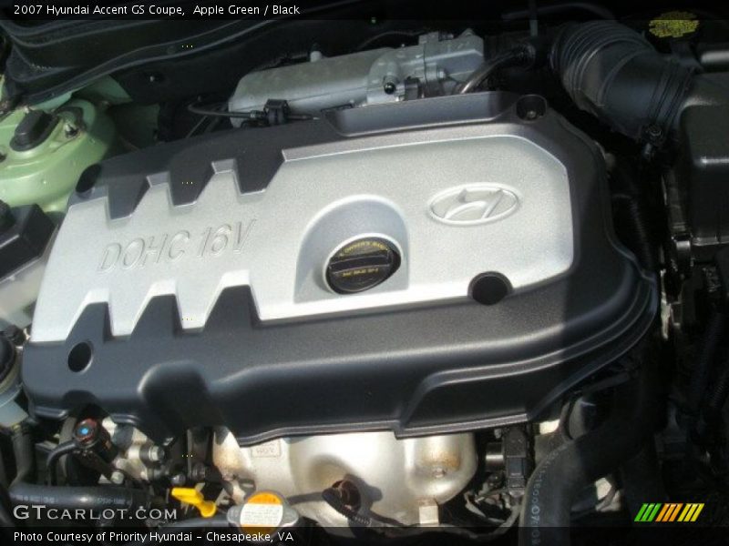 Apple Green / Black 2007 Hyundai Accent GS Coupe