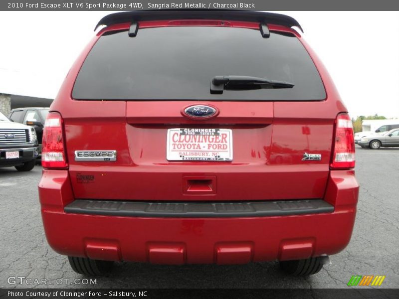 Sangria Red Metallic / Charcoal Black 2010 Ford Escape XLT V6 Sport Package 4WD