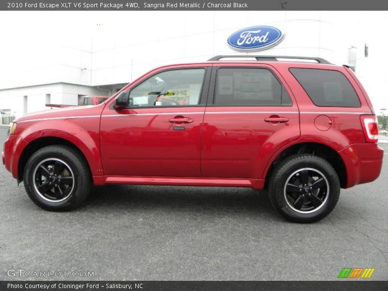 Sangria Red Metallic / Charcoal Black 2010 Ford Escape XLT V6 Sport Package 4WD