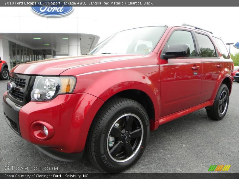 Sangria Red Metallic / Charcoal Black 2010 Ford Escape XLT V6 Sport Package 4WD