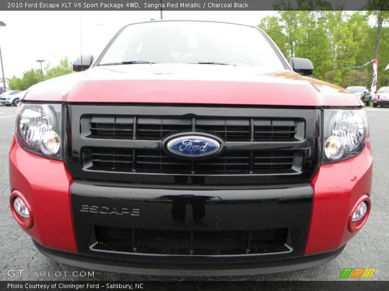 Sangria Red Metallic / Charcoal Black 2010 Ford Escape XLT V6 Sport Package 4WD