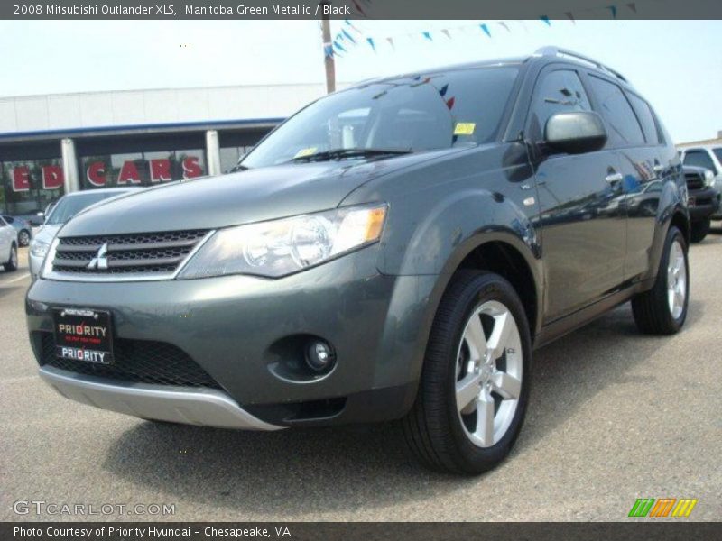 Manitoba Green Metallic / Black 2008 Mitsubishi Outlander XLS