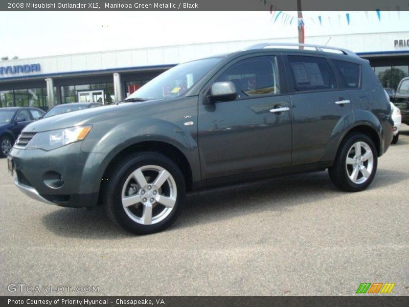 Manitoba Green Metallic / Black 2008 Mitsubishi Outlander XLS
