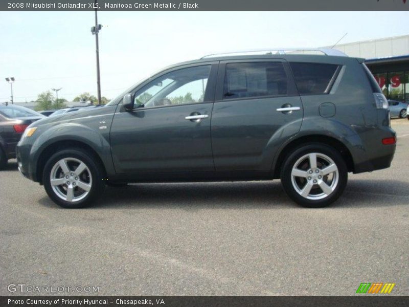 Manitoba Green Metallic / Black 2008 Mitsubishi Outlander XLS
