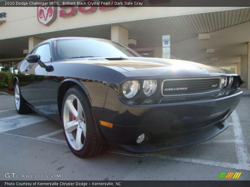 Brilliant Black Crystal Pearl / Dark Slate Gray 2010 Dodge Challenger SRT8