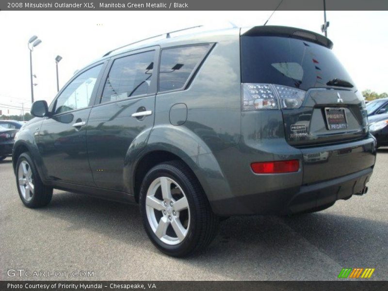 Manitoba Green Metallic / Black 2008 Mitsubishi Outlander XLS