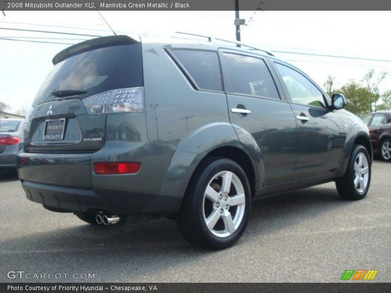 Manitoba Green Metallic / Black 2008 Mitsubishi Outlander XLS