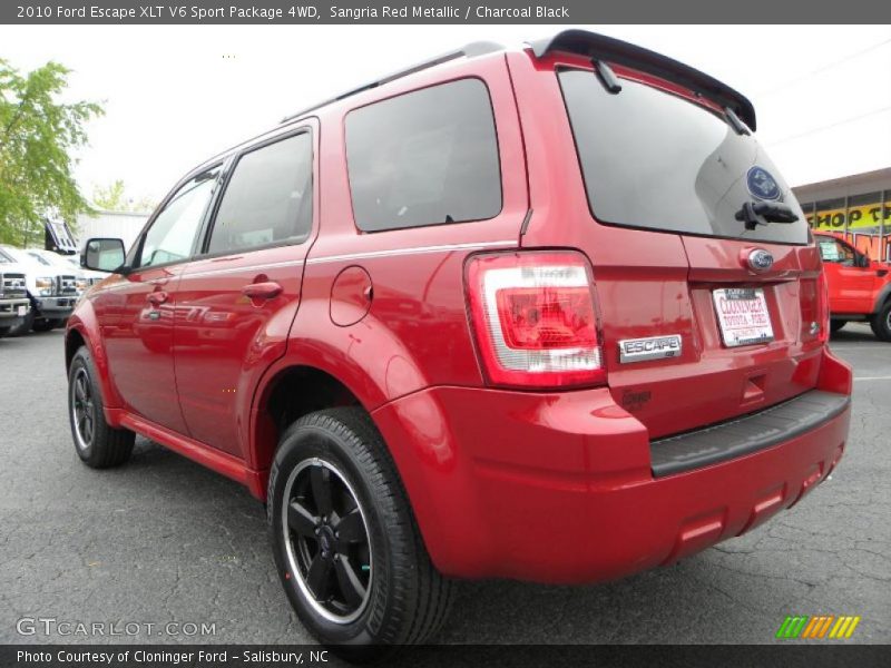 Sangria Red Metallic / Charcoal Black 2010 Ford Escape XLT V6 Sport Package 4WD