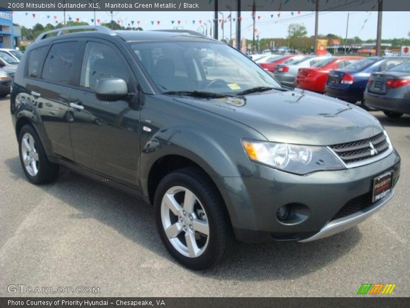 Manitoba Green Metallic / Black 2008 Mitsubishi Outlander XLS