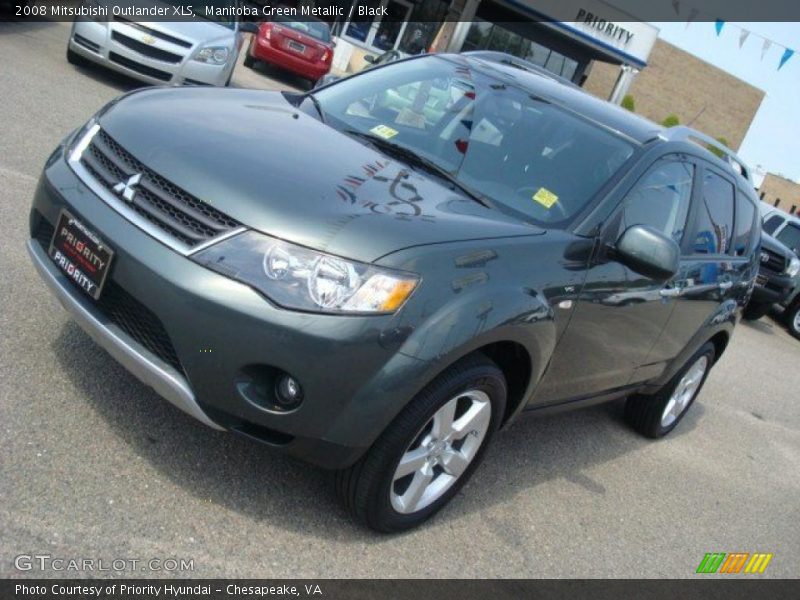 Manitoba Green Metallic / Black 2008 Mitsubishi Outlander XLS