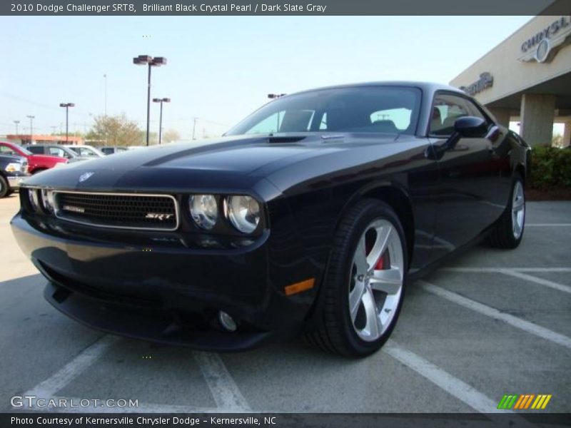 Brilliant Black Crystal Pearl / Dark Slate Gray 2010 Dodge Challenger SRT8