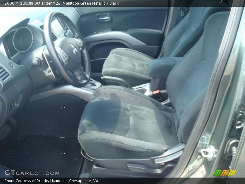 Manitoba Green Metallic / Black 2008 Mitsubishi Outlander XLS